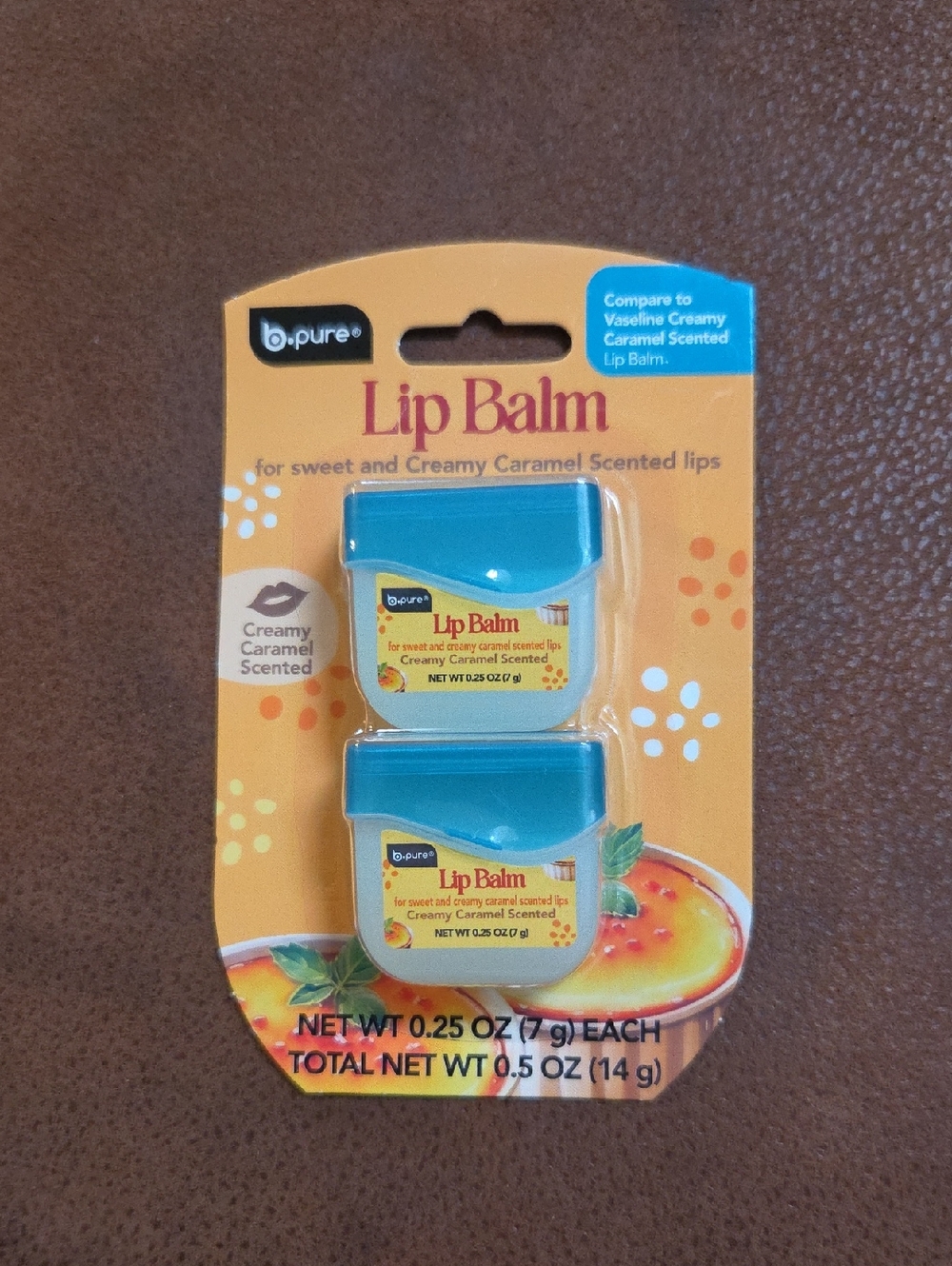 Creamy Caramel Scented Lip Balm  Duo